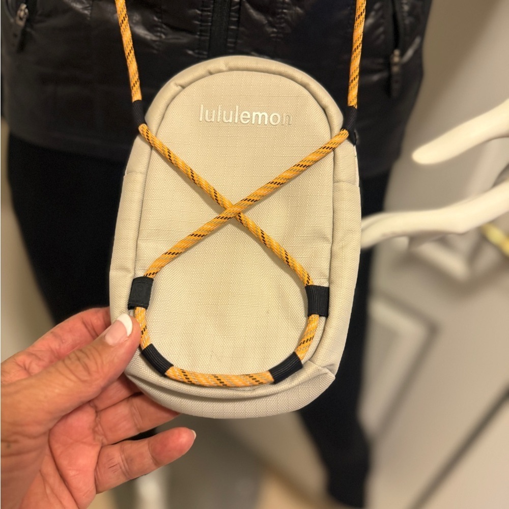 Lululemon Cream and Orange Crossbody Bag